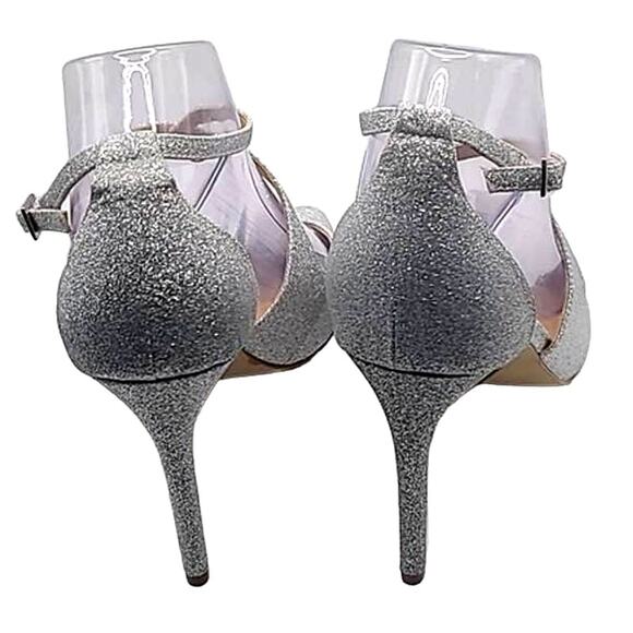Jewel Badgley Mischka Cook Metallic Glitter Evening Shoe - Size 9.5 - Picture 6 of 6